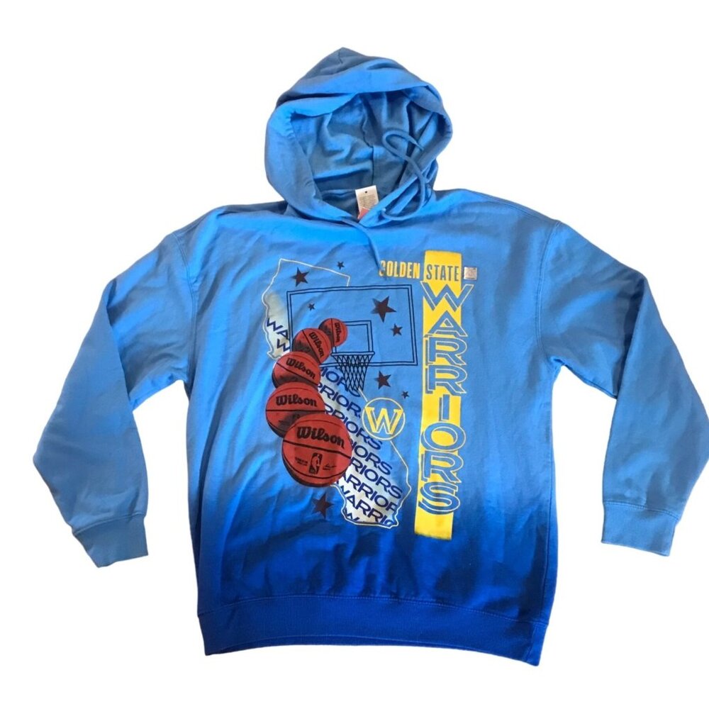 Golden State Warriors Hoodie NBA Blue Large Lightweight Basketball NEW